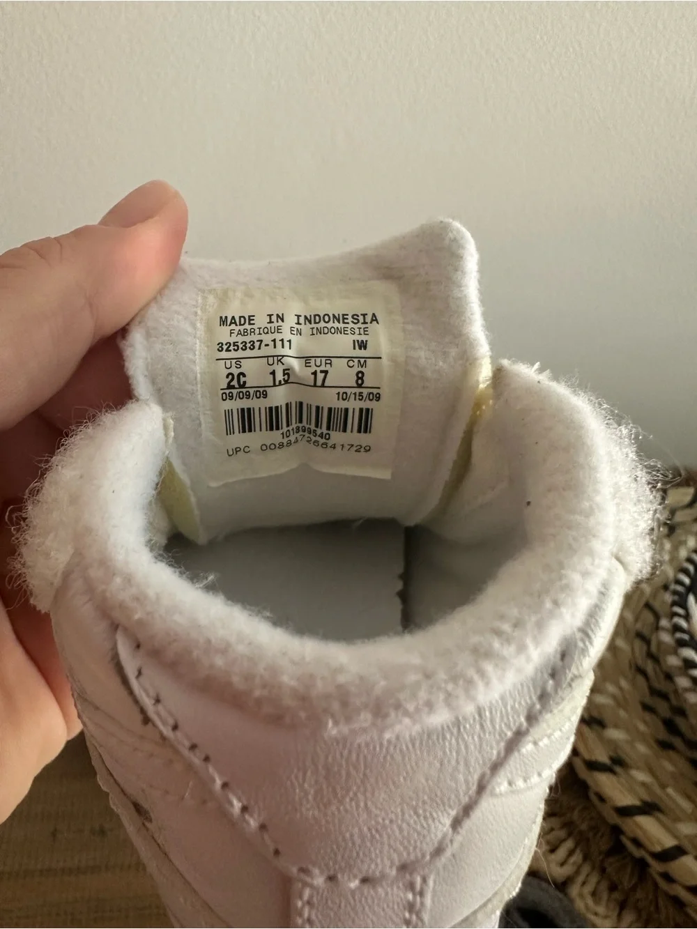Nike Baby White High-Top Walker Sneakers